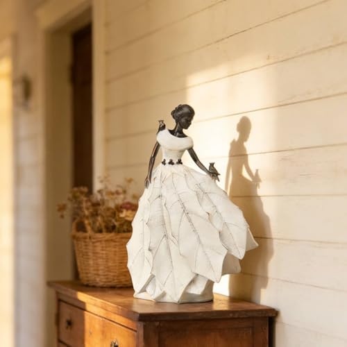 DiliComing Fairy Garden Statue Maiden Home Decoration 14.5 Inch Table Decor - Image 4