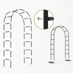 Arch Trellis for Climbing Plants Outdoor,Wedding Arch with Base 94.5"H*55"W - Image 4