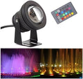 10W Underwater Spotlight - 12-24V Rotation Spotlight, IP68 Waterproof Surface Mounted Pool Lights, Submersible LED Lamps, Outdoor LED Ground Spotlight, For Fish Ponds, Aquariums(RGB+remote control,B-1 by Unknown