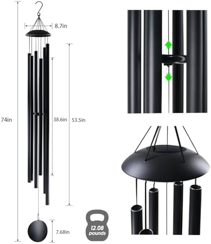 ASTARIN 74 Inch Extra Large Wind Chimes for Outside - Image 2