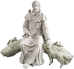 Design Toscano KY1390 In Nature's Sanctuary Francis of Assisi Religious Garden Statue, 49 inches wide, 37 inches tall, Handcast Polyresin, Antique Stone Finish by DesignToscano