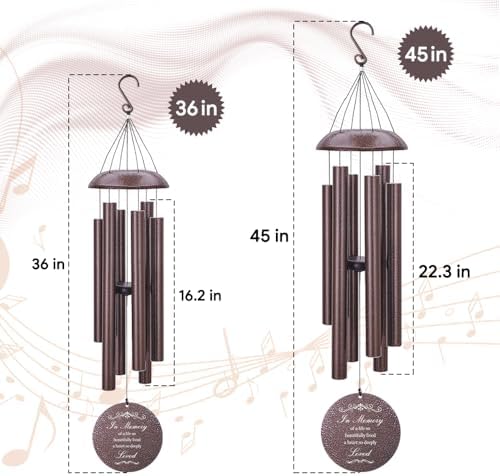 Personalized Sympathy Wind Chimes, Sympathy Gift - Image 2