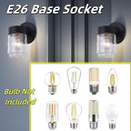 Jelly Jar Outdoor Wall Light Fixture, 4 Pack Jelly Jar Exterior Porch Light - Image 4