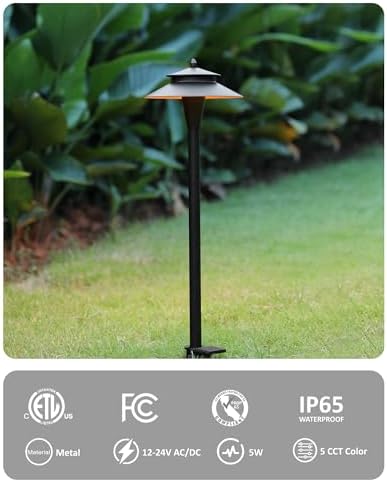 Outdoor Wired Pathway Lights Low Voltage for Yard Area Lighting - Image 2