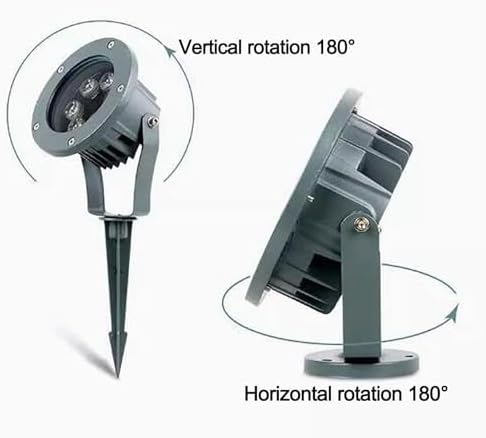 Rotation Spotlight - Led Beam Light, 220V Ground-Mounted Tree LED Floodlights, IP65 Waterproof Lawn Landscape Garden Lights, Outdoor Landscape Lamp(Blue,B-6W) - Image 5