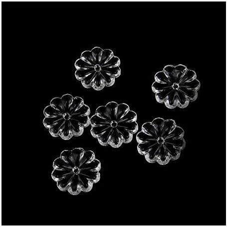 Chandelier Crystal Prisms Pendants 100pcs 16/18/20/22mm Clear R_osette Flower Bead Crystal Prisms Pendant Crystals Lighting Lamp Replacement Parts (Color : 25mm) by JUIYU
