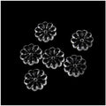 Chandelier Crystal Prisms Pendants 100pcs 16/18/20/22mm Clear R_osette Flower Bead Crystal Prisms Pendant Crystals Lighting Lamp Replacement Parts (Color : 25mm) by JUIYU