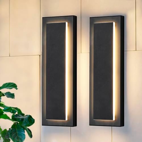 15.7 in Outdoor Wall Sconce Light,Modern Exterior Lights Fixture by ZSMAIKU