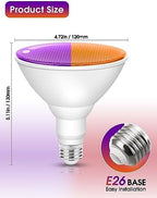 Fulighture Orange and Purple Flood Light Bulbs Outdoor 4 Pack,PAR38 Bulbs - Image 6