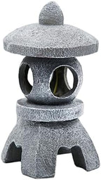Japanese Pagoda Statues Waterproof Solar Pagoda Lantern 5.1x5.3x10.2 inch Decorative Japanese Stone Lantern for Home Garden Yard Lawn Balcony Patio Porch by Unknown