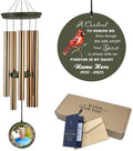 Personalized Cardinal Wind Chimes Photo Custom Sympathy Gifts by ExtrabilyOfficial