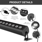 40″ LED Wall Washer Light Bar, 4000K Neutral White 36W Outdoor Light, IP65 120V AC Plug-in LED Flood Bar with 360° Adjustable Mount Brackets for Wall Wash Lighting, Landscape Uplighting - Image 2