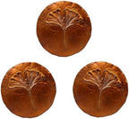 Stepping Stones Outdoor Set of 3, 10.8" Antique Ginkgo Bronze Garden Stones Outdoor Decorative Set – Grandma Mothers Day Gifts, Garden Memorial Stone for Loved Ones, Backyard Pathway Pavers, Walkway by Lunecle
