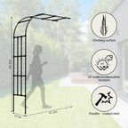 Half Side Garden Arch Trellis for Climbing Plants Outdoor,4FT×8.5FT - Image 2