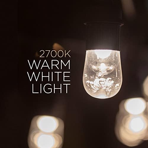 Enbrighten Classic Warm White String Lights, 48ft Black Cord, 24 Shatterproof Acrylic Bulbs, Weatherproof, Outdoor String Lights, 31664 (Pack of 2) - Image 5