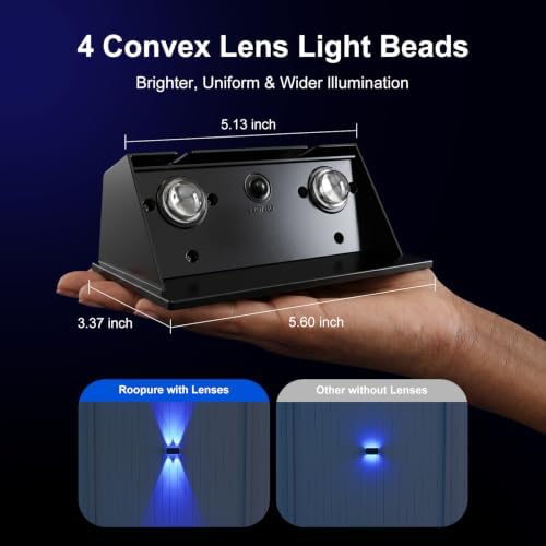 12 Pack RGB Solar Up and Down Wall Lights Color Changing Outdoor - Image 3