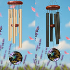 Personalized Hummingbird Remembrance Wind Chime for Grandma – Custom Name & Life Years Keepsake – “A Loving Thought, A Silent Tear” Gift for Family – Garden Tribute for Grandmother’s Memory - Image 5