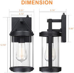 LONEDRUID Dusk Dawn Sensor Outdoor Wall Sconce Black Exterior Porch Lantern - Image 6