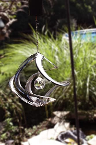 Red Carpet Studios The Original Helix Cosmix Wind Spinner, 11-Inch, Chrome and Crystal - Image 5