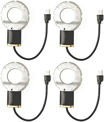 Farm Innovators 150W Premium Electric Submersible DeIcer Heater w/Internal Thermostat for Bird Baths & Concrete Fountains, Cast Aluminum (4 Pack) by FarmInnovatorsInc