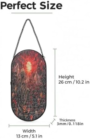 Halloween Skeleton Pumpkin Haunted Castle Sun Catcher 10.2In - Image 3