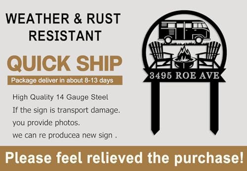 Personalized Camper Signs, Custom Camper Yard Sign, Hanging Camping Sign, Camper Metal Decor, RV Decor, Custom Campground Sign, Campground Present, Dad's Present - Image 6