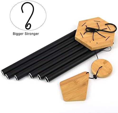 Memorial Wind Chimes 36 inch Black Deep Tone Sympathy Gift Patio Porch Home - Image 2