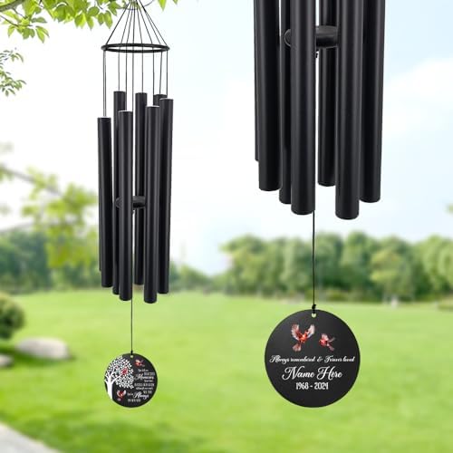 Personalized Sympathy Wind Chimes Outdoor Deep Tone, Memorial Wind Chime for the Loss of a Loved One, in Loving Memory Wind Chime, Bereavement Gift/Memorial Gift for Condolence - Image 6