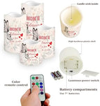 Butterfly Flameless Candles LED Pillar Candles Battery Operated Candles with Remote and Timers Color Changing Electric Fake Plastic Candles Mothers Day Decor Set of 4 - Image 3