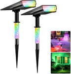 Solar Spot Lights Outdoor, RGB Landscape Spotlight 2 Pack by Unknown
