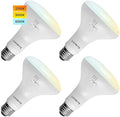 LUXRITE 4-Pack BR30 LED Bulb, 65W Equivalent, 3 Colors 2700K | 3000K | 5000K, Dimmable, 850 Lumens, LED Flood Light Bulbs, 10W, Damp Rated, Indoor/Outdoor - Living Room, Kitchen, and Recessed by LUXRITE