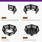 24-Inch Portable Fire Pit with Carry Bag| - Image 4