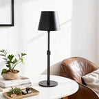 Mr.White Outdoor Waterproof Rechargeable Cordless Table Lamp with Telescopic Pole & Wicker Shade, 5200mAh Battery Operated Table Light with Touch Control, for Patio Restaurant Kitchen (Black) - Image 7