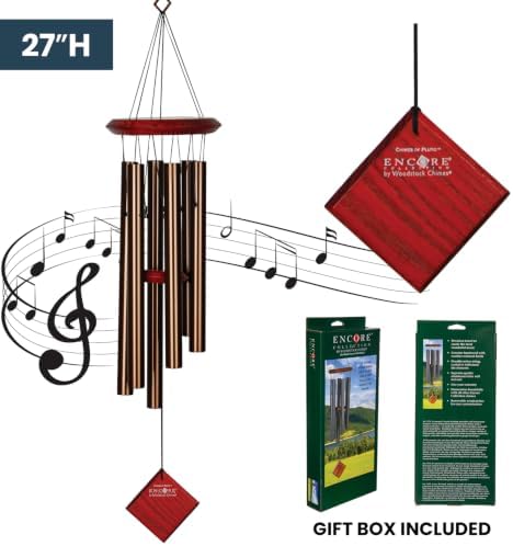 Woodstock Chimes Pluto Wind Chime for Outside 27" Bronze Small, Light Airy Sound for Outdoor Garden, Patio, Porch Decor, Encore Collection DCB27 - Image 3