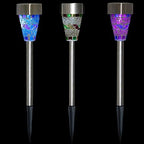 Northlight 3 Mosaic Stained Glass Solar Powered LED Pathway Markers 15.5" - Image 4