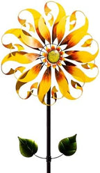 Evergreen Garden 75" H Sunflower Statement Wind Spinner Garden Décor and Accessories for Home and Yard (Spiral Sunflowerl) by EvergreenGarden