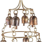 Rustic Wind Chimes for Outside – Handcrafted Tiered Bell Chandelier Chime with Deep Tone – 16” Copper Coated Bronze Finish Metal Wind Chime for Garden Decor, Porch, Yard, Patio,Outdoor Decoration - Image 4