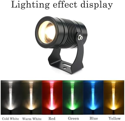 LED Beam Spotlight, Rotation Spotlight, IP67 Waterproof LED Landscape Lights, Wall Washer Spotlights Long Throw Narrow Beam, Remote Illumination Spotlights(Blue,5W(DC24V)) - Image 3