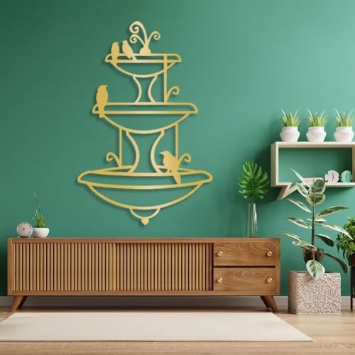 Fountain and Birdbath Metal Wall Art, Minimalist Style - Image 7