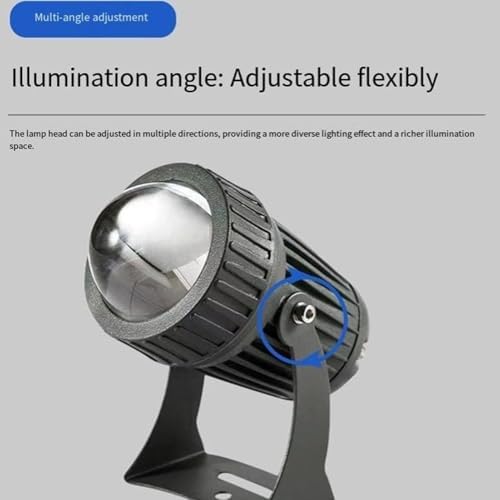 LED Beam Spotlight, 10W Narrow Beam Floodlight, IP65 Waterproof Long Range Rotation Spot Lights, Outdoor Architectural Landscape Lighting Beam Spotlight(Yellow Light,10W(12V)) - Image 5