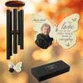 Personalized Butterfly Memorial Wind Chime with Photo – “Those We Love Don’t Go Away” Tribute – Custom Picture, Name & Dates – Sympathy Remembrance Windchime Gift for Mom, Grandma, or Loved One Loss by AlpadilCo