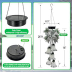 Christmas Bells Solar Mobile Lights,Wind Chimes for Outside & Hanging Decor - Image 7