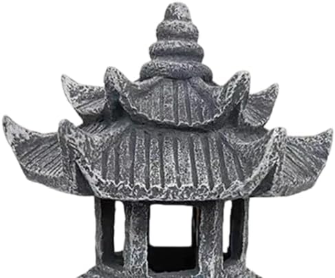 Japanese Zen Resin Pagoda Lantern - Solar-Powered Waterproof Garden Sculptu - Image 6