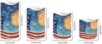 American Falg Pattern Flameless Candles LED Pillar Candles Battery Operated Candles with Remote and Timers Color Changing Electric Fake Plastic Candles Living Room Home Table Decor Set of 4 - Image 2