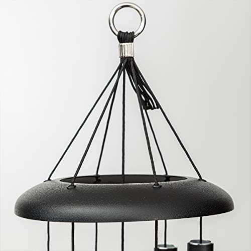 Corinthian Bells 27 Inch Black Wind Chimes for Outside, Modern Outdoor Metal Wind Chime for Patio Decor, Made in USA - Image 5