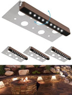 SMY Lighting 4Pack 7 Inch 2.5W LED Hardscape Lighting Retaining Wall Lights, IP68 Waterproof 12V-36V Low Voltage AC/DC Daylight 5000K Hardscape Paver Light Outdoor Step Lights 40,000 Hours Lifespan by SMYLighting