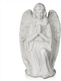 Alpine Corporation 27" Tall Indoor/Outdoor Kneel Praying Angel Statue, Tabletop Garden Decor, White by Unknown