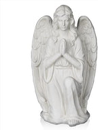 Alpine Corporation 27" Tall Indoor/Outdoor Kneel Praying Angel Statue, Tabletop Garden Decor, White by Unknown
