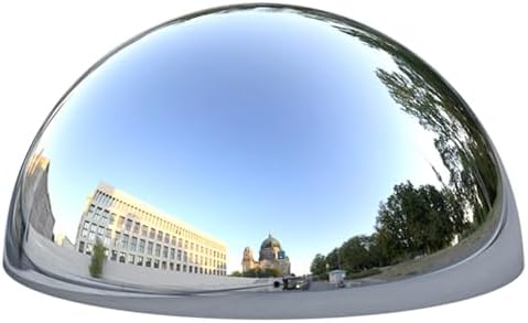 8pcs Half Gazing Globe Mirror Ball,Silver 304 Stainless Steel Hollow Polished Reflective Smooth Garden Sphere,Colorful and Shiny Addition to Any Garden or Home - Image 6