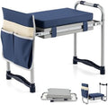 IRONMAX Garden Kneeler and Seat with 14" L×11" W EVA Kneeling Pad, Blue by IRONMAX